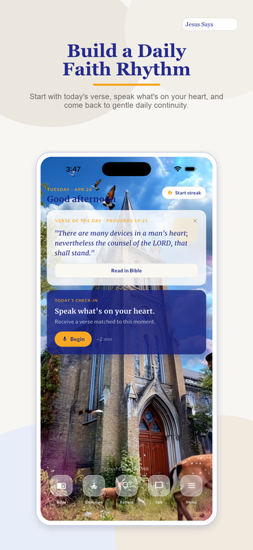 Build a Daily Faith Rhythm — Jesus Says app