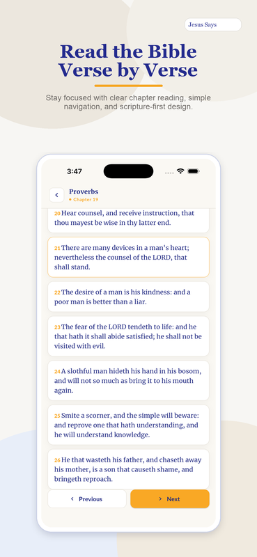 Read the Bible Verse by Verse — Jesus Says app