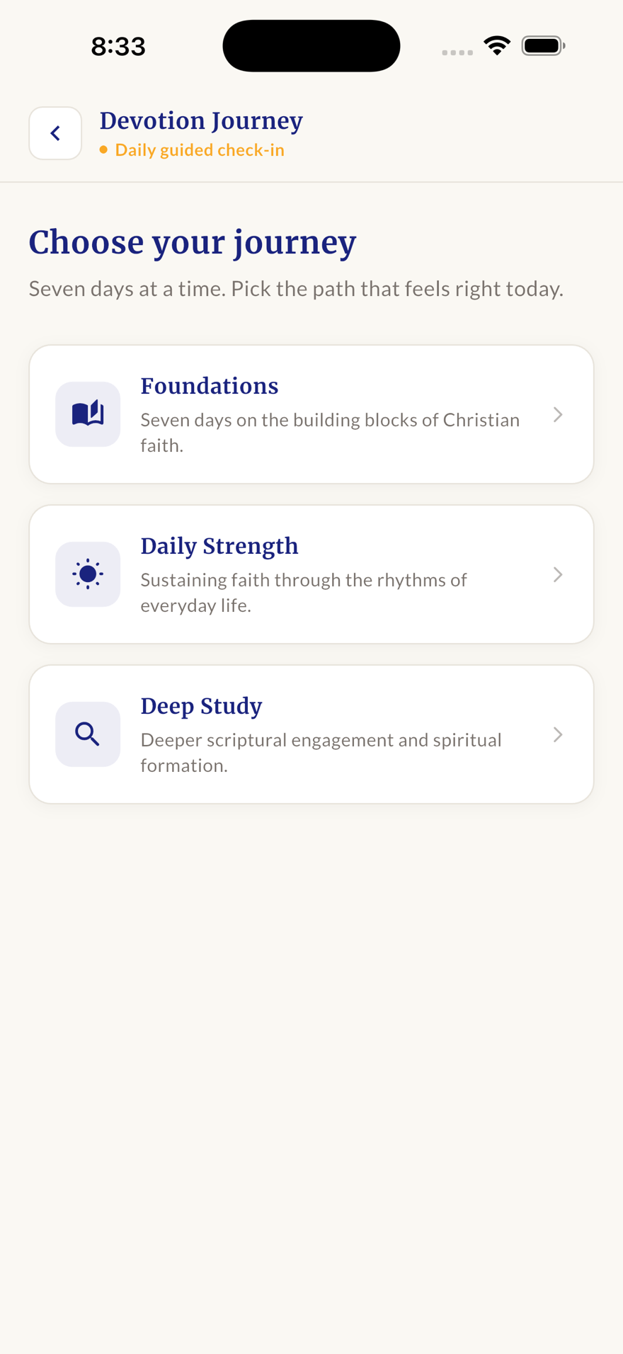 Choose your devotion journey